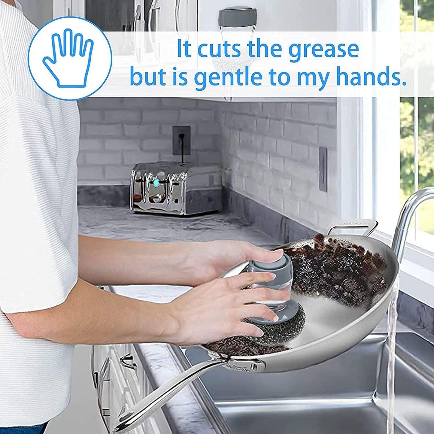 Kitchen Soap Dispensing Brush (Pack of 2)