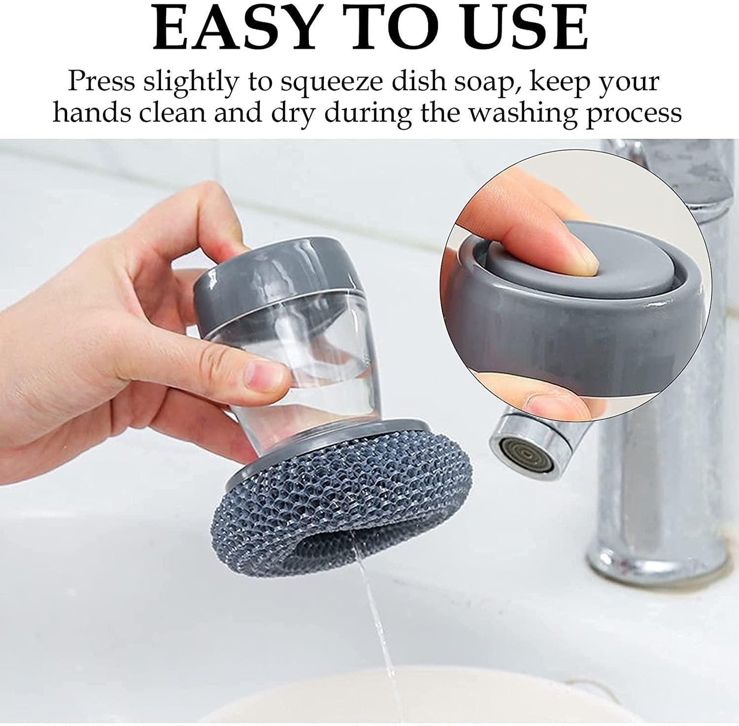 Kitchen Soap Dispensing Brush (Pack of 2)