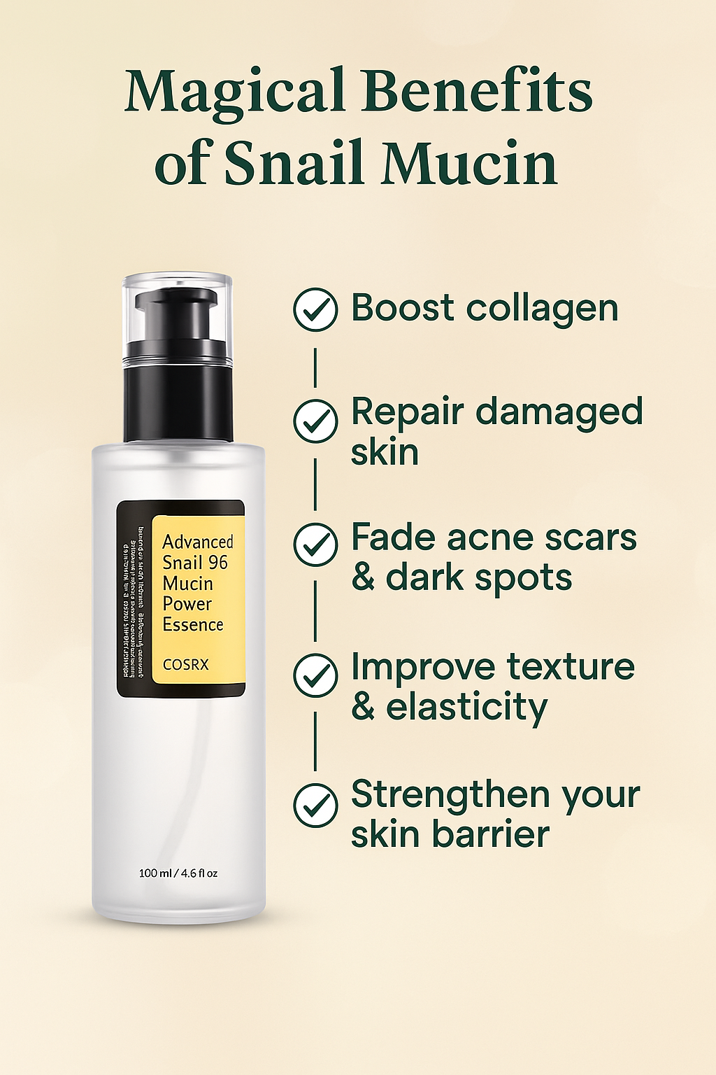 Korean Snail Mucin Power Essence (Buy 1 Get 1 free)